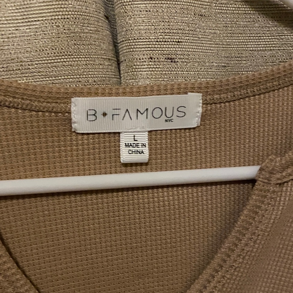 B-Famous Women's Tan Blouse